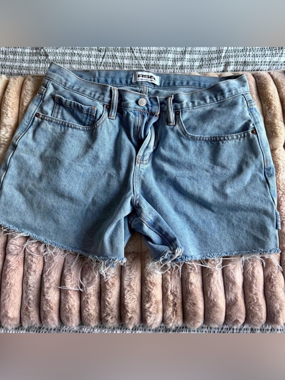 Tilly's Light Blue Denim Cutoff Shorts - Frayed Hem